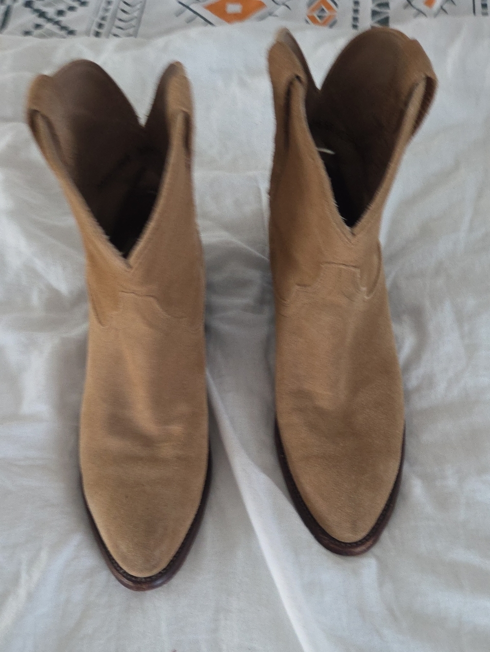Tecovas Women’s Tan Suede Lucy Western Ankle Boots